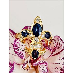 Saints & Saviors Fleur De Lis SAPPHIRE Ring