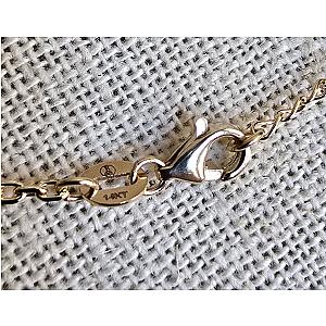 Pickleball Diamond Solitaire Paddle 14K Gold Necklace
