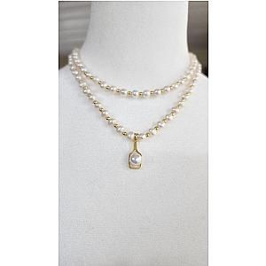 Pickleball* Pearly Paddle Necklace