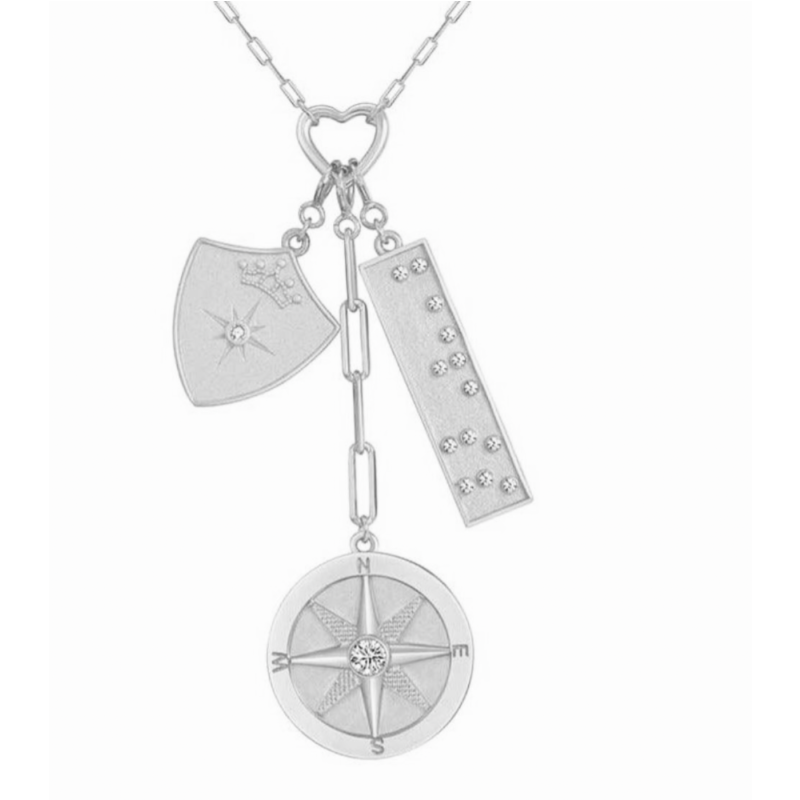 Saints and Saviors Protected Wanderer Charm Necklace Silver