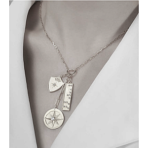 Saints and Saviors Protected Wanderer Charm Necklace Silver