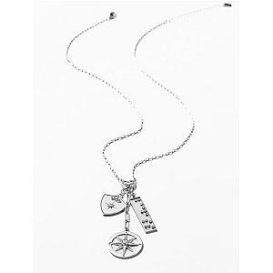 Saints and Saviors Protected Wanderer Charm Necklace Silver