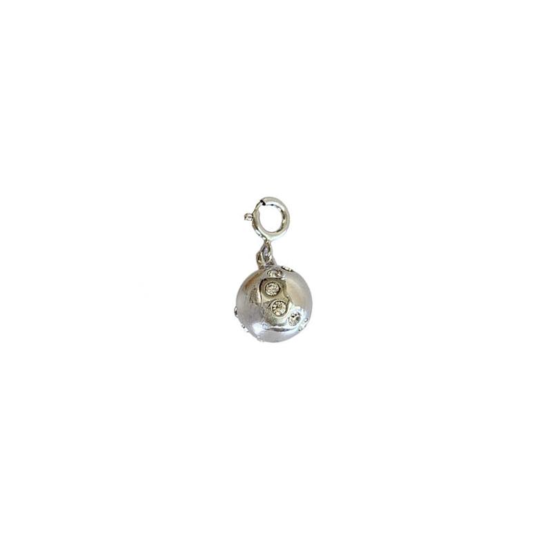 LoveMatch Tennis Ball Clip-on Charm Silver