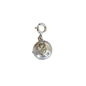 LoveMatch Tennis Ball Clip-on Charm Silver