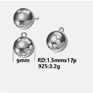 LoveMatch Tennis Ball Clip-on Charm Silver