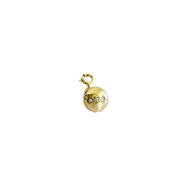 LoveMatch Tennis Ball Clip-on Charm Gold