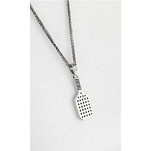 Pickleball* Baller Paddle Necklace Silver
