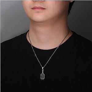 Pickleball* Baller Paddle Necklace Silver
