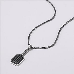 Pickleball* Baller Paddle Necklace Silver