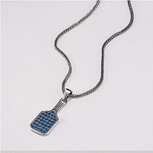 Pickleball* Baller Paddle Necklace Silver