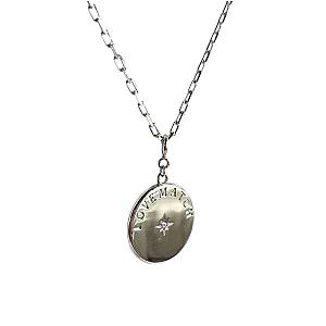 LoveMatch* Tennis Heart Pendant Necklace Silver
