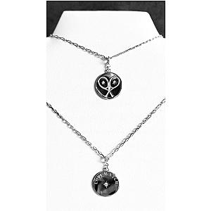 LoveMatch* Tennis Heart Pendant Necklace Silver