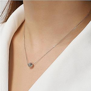 Pickleball Babe Belle BLING Ball Silver Necklace