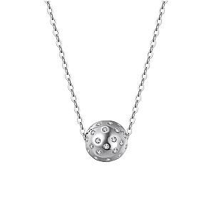 Pickleball Babe Belle BLING Ball Silver Necklace