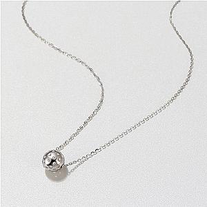 Pickleball Babe Belle BLING Ball Silver Necklace