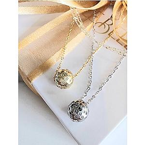 Pickleball Babe Belle BLING Ball Silver Necklace