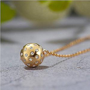 Pickleball Babe Belle BLING Ball Gold Necklace