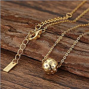 Pickleball Babe Belle BLING Ball Gold Necklace