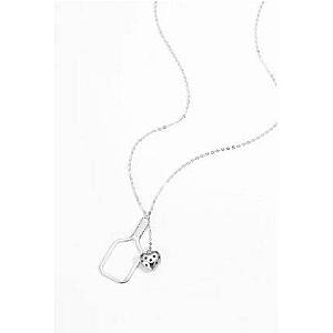 Pickleball* Love Silver Heart Necklace