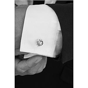 Pickleball Cuff Links Silver Ball