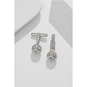 Pickleball Cuff Links Silver Ball