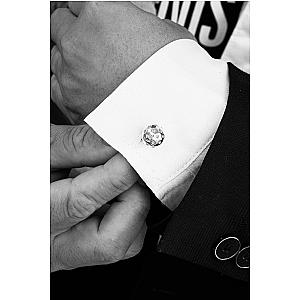 Pickleball Cuff Links Silver Ball