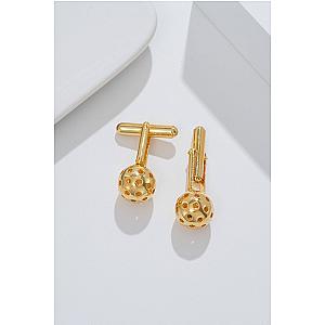 Pickleball Cuff Links Gold Ball