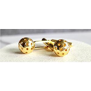Pickleball Cuff Links Gold Ball