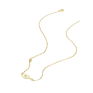 Pickleball Dainty Dinker Flower Paddle Gold Necklace