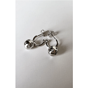 Pickleball Huggie Hoop Silver Earrings