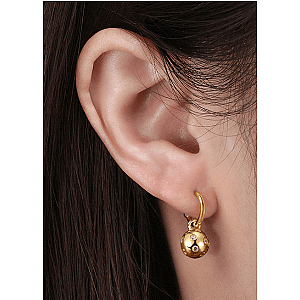 Pickleball Huggie Hoop Gold Earrings