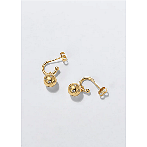 Pickleball Huggie Hoop Gold Earrings