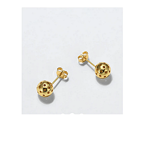 Pickleball Ball Stud Earrings Gold
