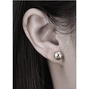 Pickleball Bling Stud Ball Silver Earrings