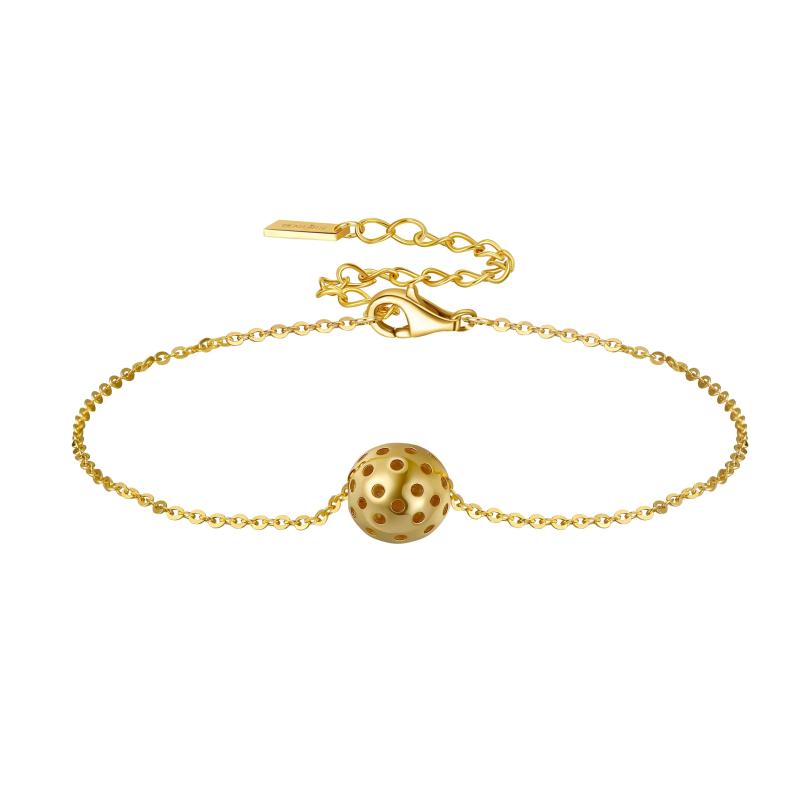 Pickleball* Baby Belle Ball Bracelet Gold
