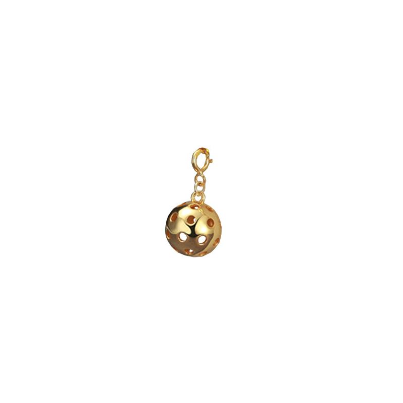 Pickleball Ball Clip-on Charm Gold