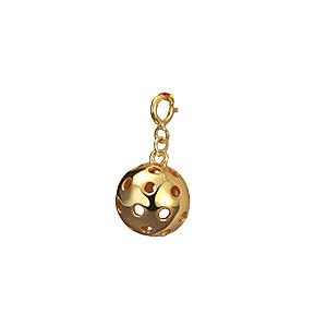 Pickleball Ball Clip-on Charm Gold