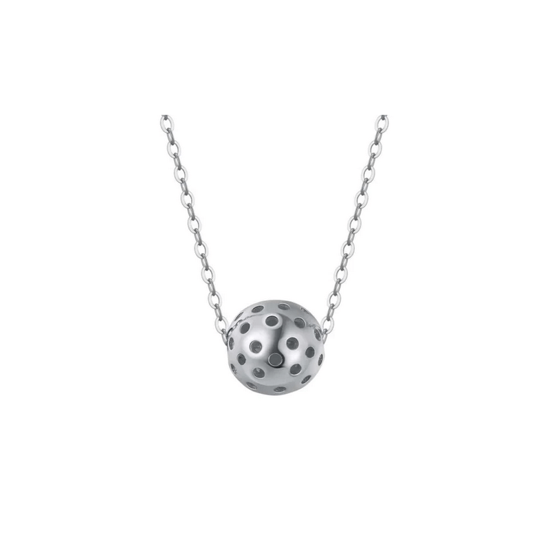 Pickleball Babe Belle Ball Silver Necklace