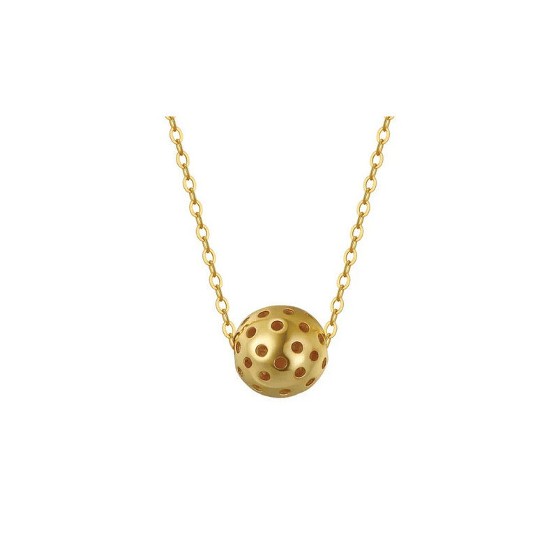 Pickleball Baby Belle Ball Gold Necklace
