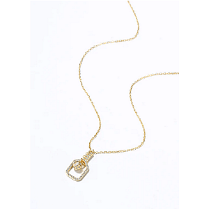 Pickleball The Mini Volley Plus Gold Necklace