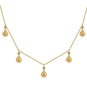 Pickleball* Belle of The Ball Gold Necklace
