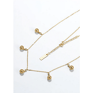 Pickleball* Belle of The Ball Gold Necklace