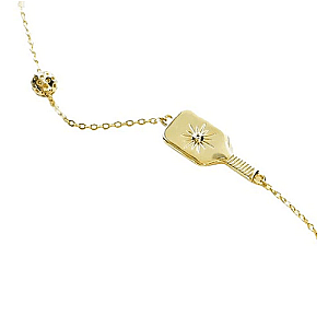 Pickleball The Dainty Dinker Starburst Gold Necklace