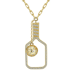 Pickleball The Volley Plus Gold Necklace