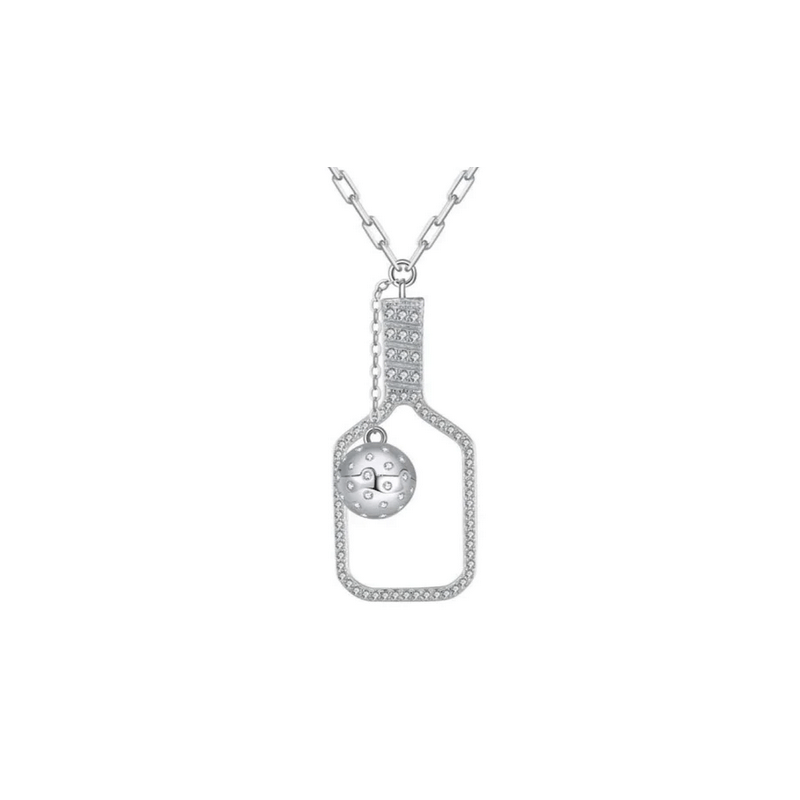 Pickleball The Volley Plus Silver Necklace