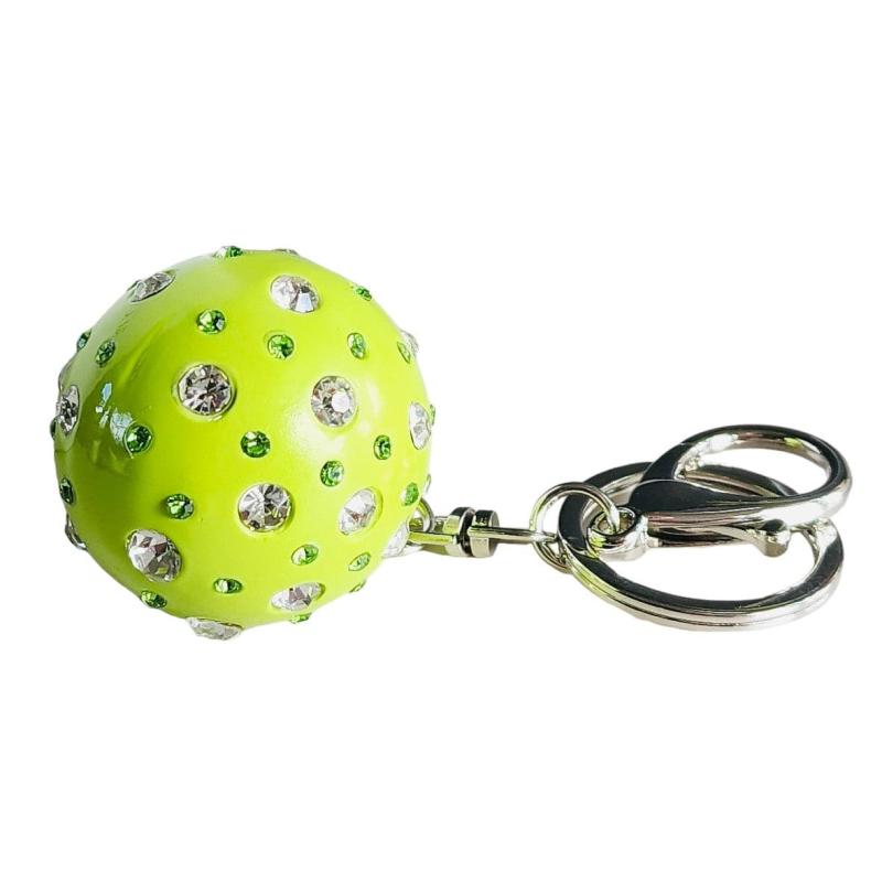 Pickleball Crystal Ball Keychain