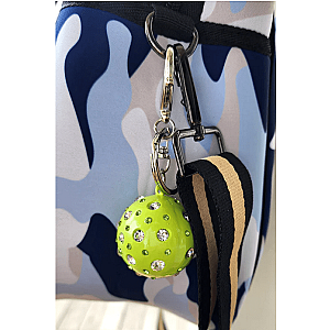 Pickleball Crystal Ball Keychain