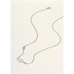 Pickleball Dainty Dinker Flower Paddle Silver Necklace