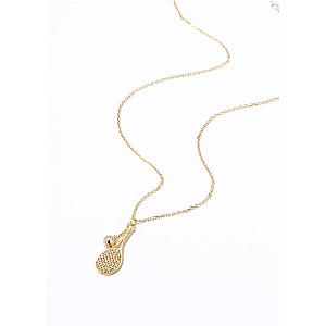 LoveMatch Tennis LOVE Bling Dainty Chain Gold Necklace