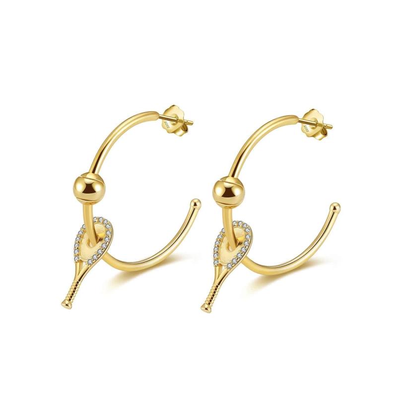 LoveMatch* Tennis Hoop Playtime Earrings Gold